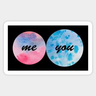 Text You and me Sticker